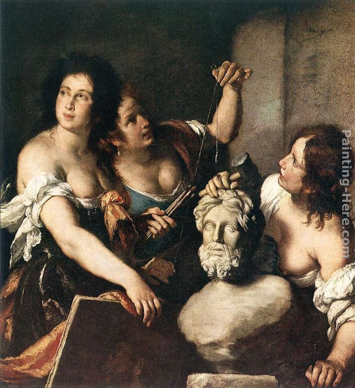 Allegory of Arts painting - Bernardo Strozzi Allegory of Arts art painting